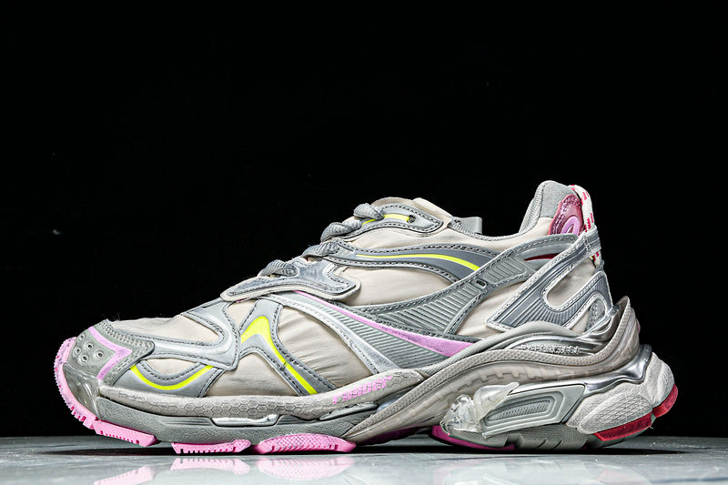 Pink Neon Green & Grey Runner Sneaker