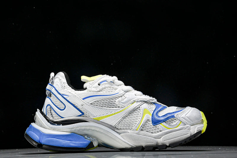 White Yellow Blue Runner Sneakers
