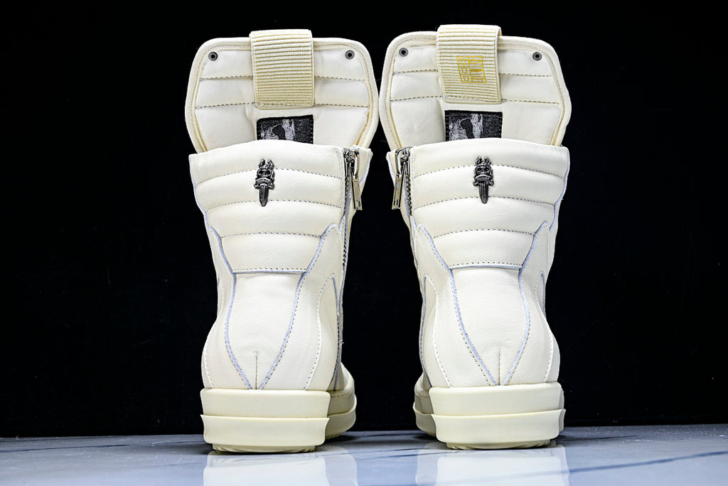 High Top Geobasket x CH White Leather Shoes
