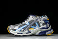Metallic Silver Blue & Yellow Runner Sneakers