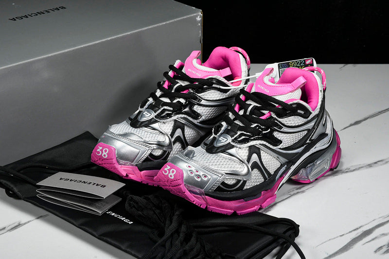 Pink Silver Black Runner Sneakers
