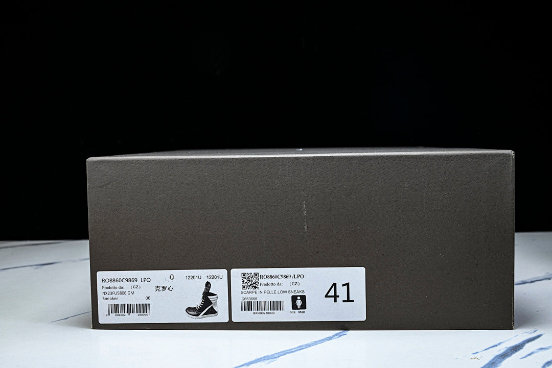 High Top Geobasket x CH Two-Tone Leather Shoes