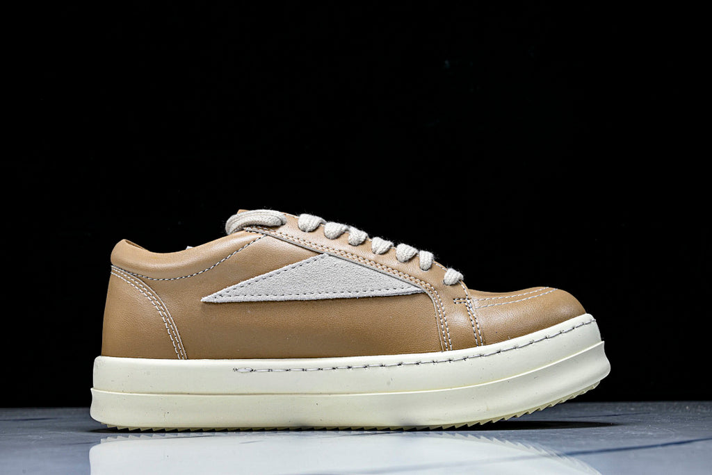 Vintage Low "Caramel Milk" Leather Sneakers