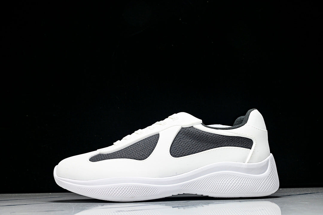 White Soft Rubber Cup Sneakers