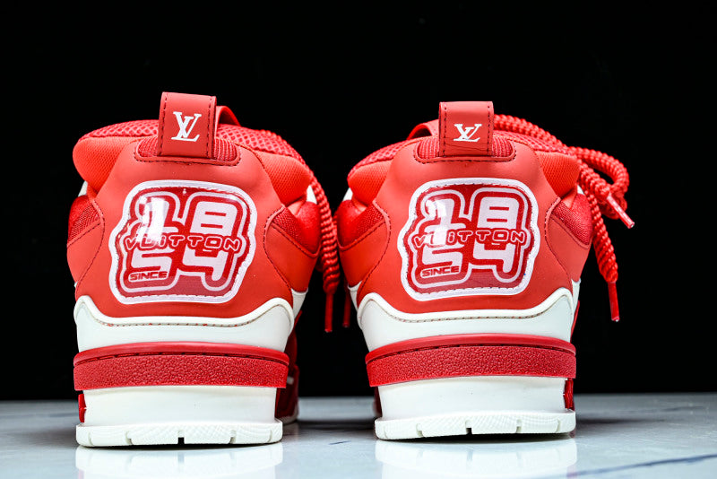 Red & White Skate Sneakers