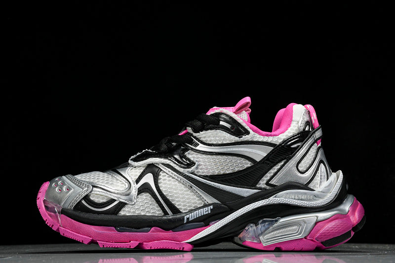 Pink Silver Black Runner Sneakers