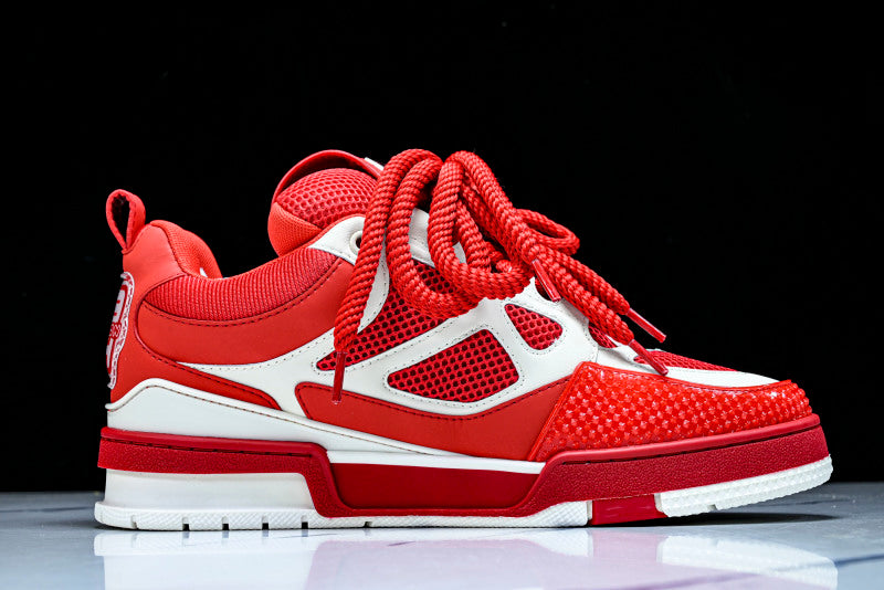 Red & White Skate Sneakers