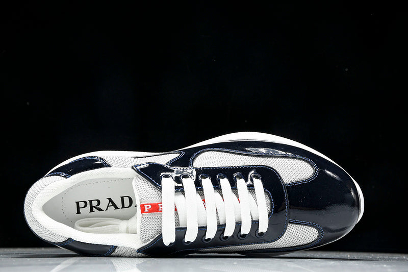 Dark Navy & White Cup Sneakers