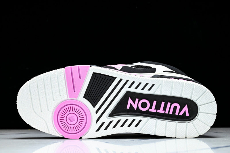 Pink Black & White Skate Sneakers