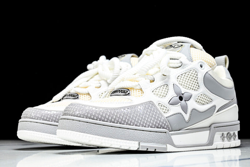 Grey & White Skate Sneakers
