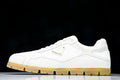 White & Beige Low-Top Sneakers