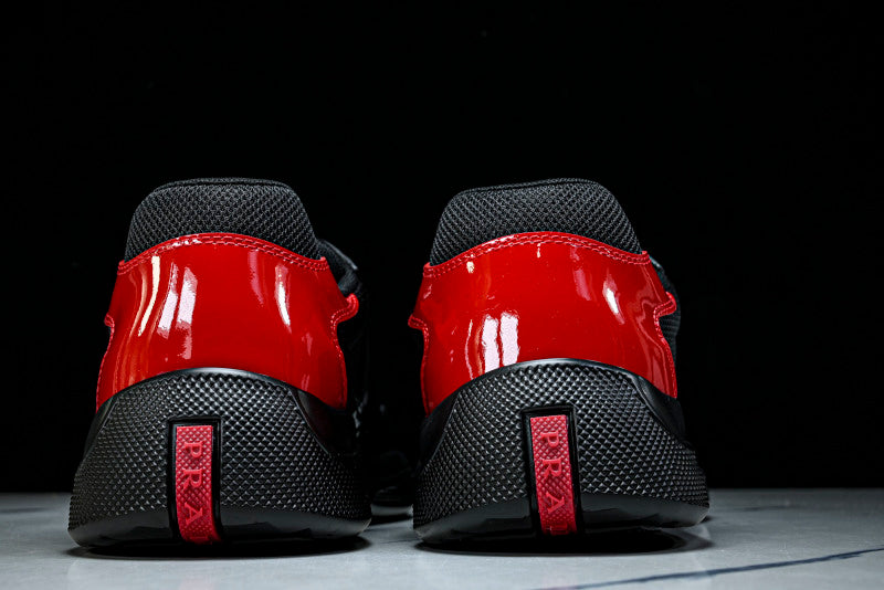 Black & Red Cup Sneakers