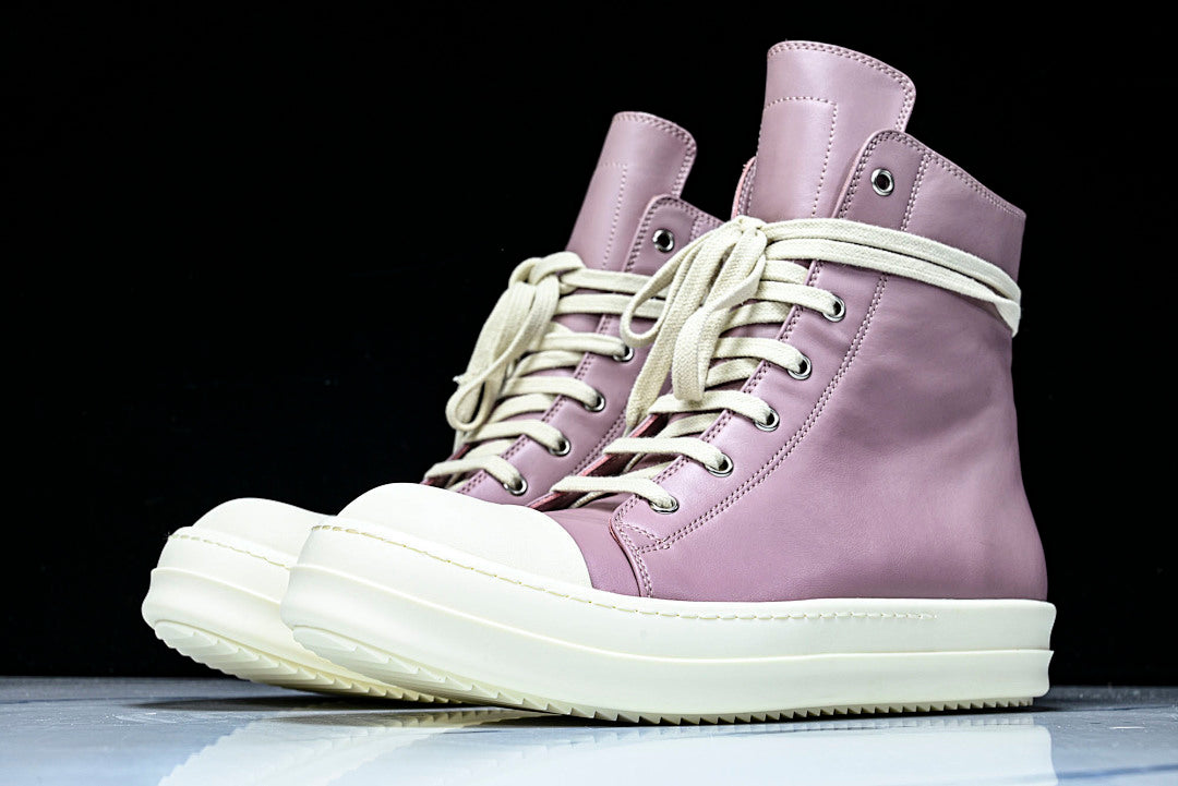 High Top Geobasket Dusty Pink Leather Shoes