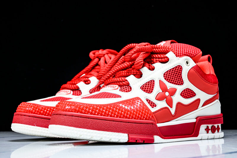 Red & White Skate Sneakers