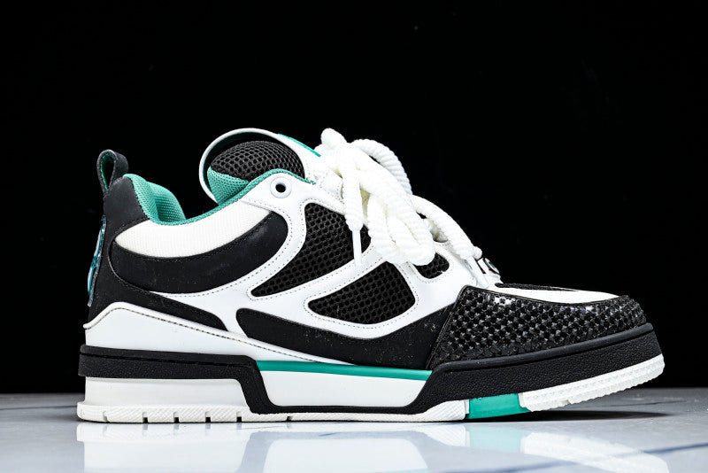 Mint Green Black & White Skate Sneakers