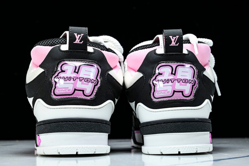 Pink Black & White Skate Sneakers