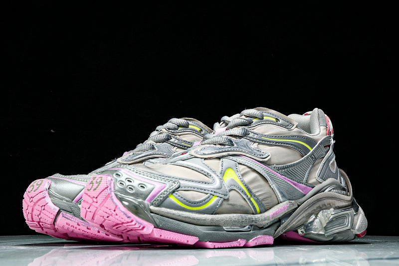 Pink Neon Green & Grey Runner Sneaker
