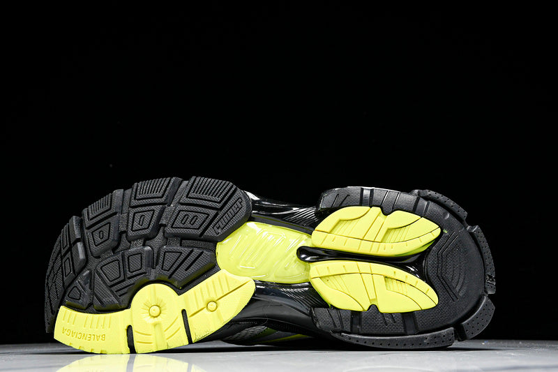 Silver Black Neon Green Runner Sneakers