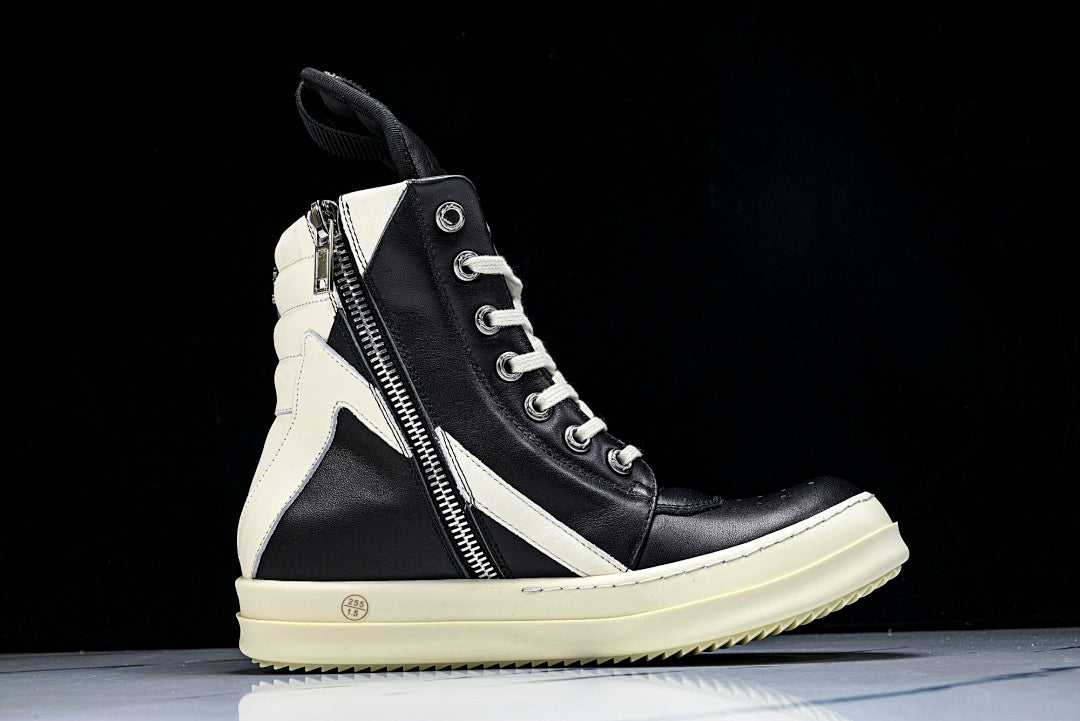 High Top Geobasket x CH Two-Tone Leather Shoes