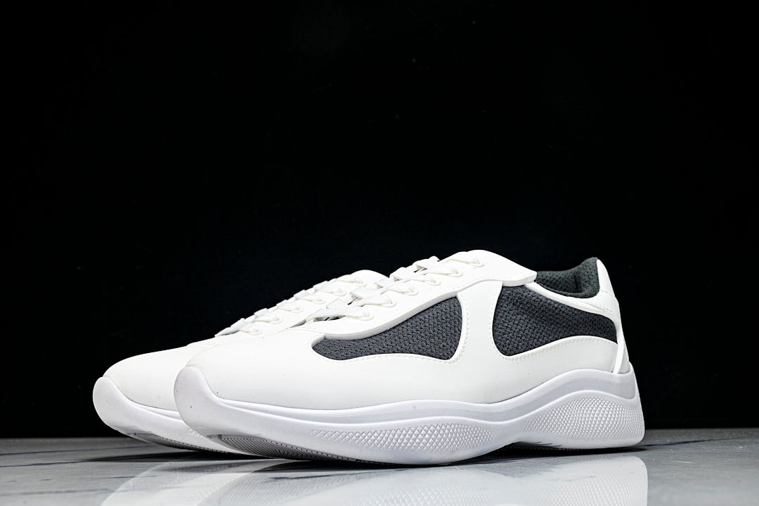 White Soft Rubber Cup Sneakers