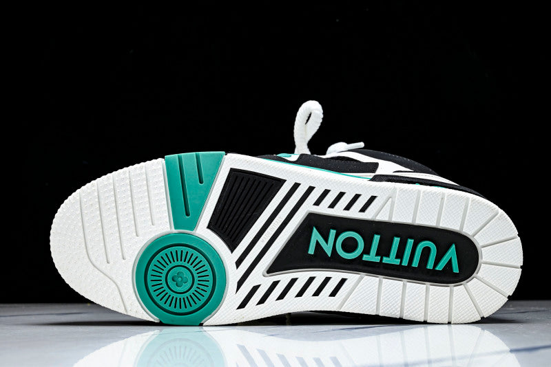 Mint Green Black & White Skate Sneakers
