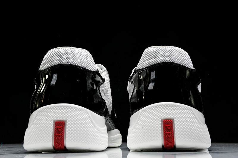White & Black Cup Sneakers