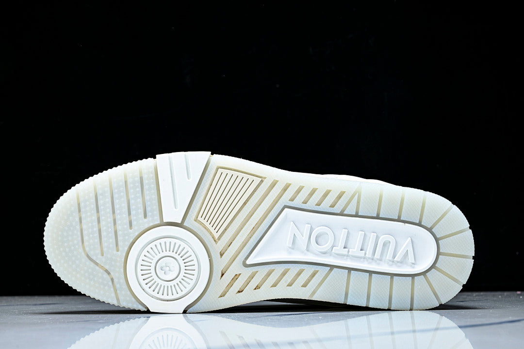 Cream White #54 Trainer Sneakers