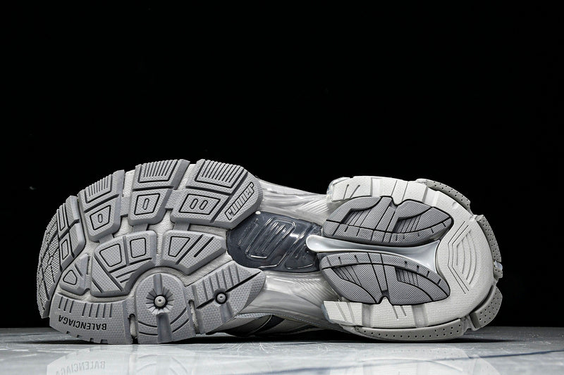 Futuristic Grey Runner Sneakers