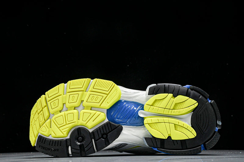 White Yellow Blue Runner Sneakers