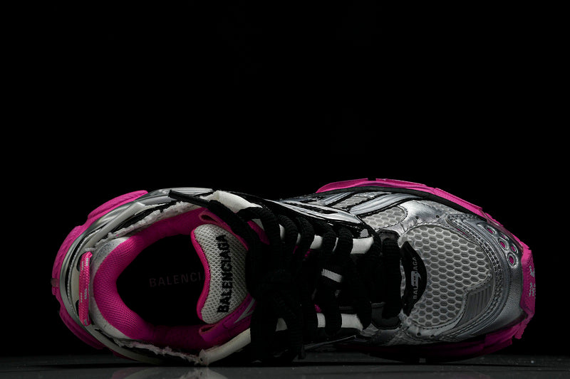 Silver Pink Black Runner Sneakers