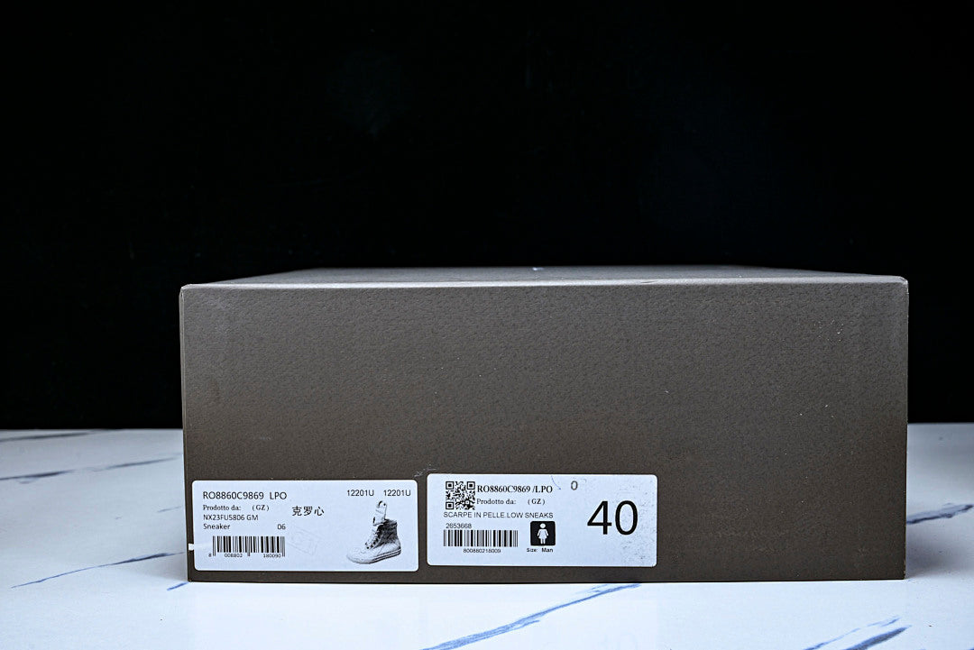 High Top Geobasket x CH White Leather Shoes