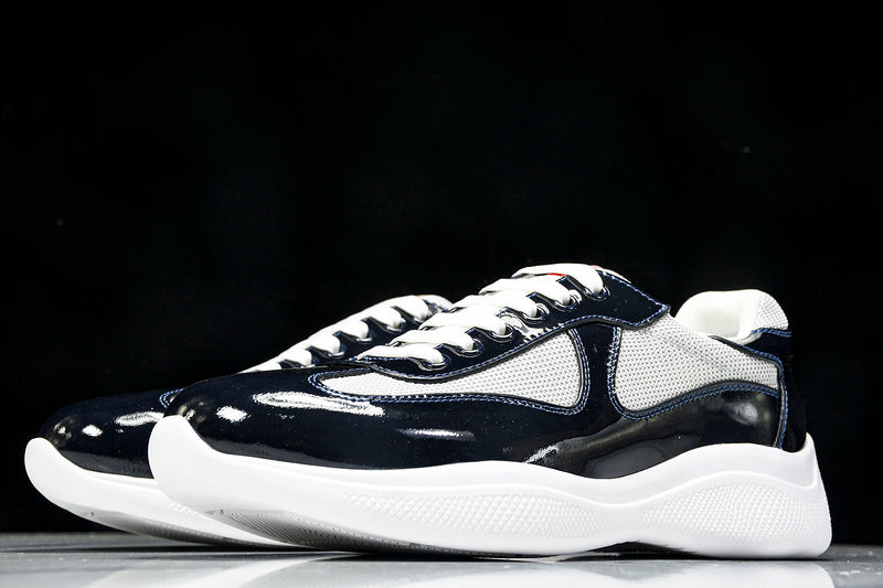 Dark Navy & White Cup Sneakers