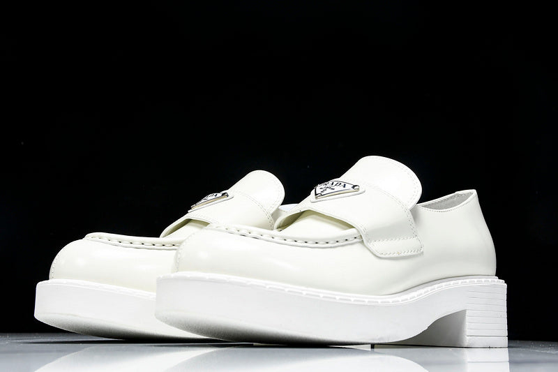 White Leather Loafers