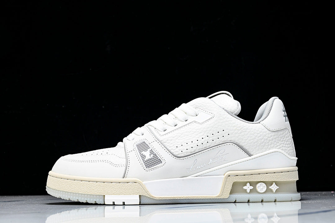 Cream White #54 Trainer Sneakers
