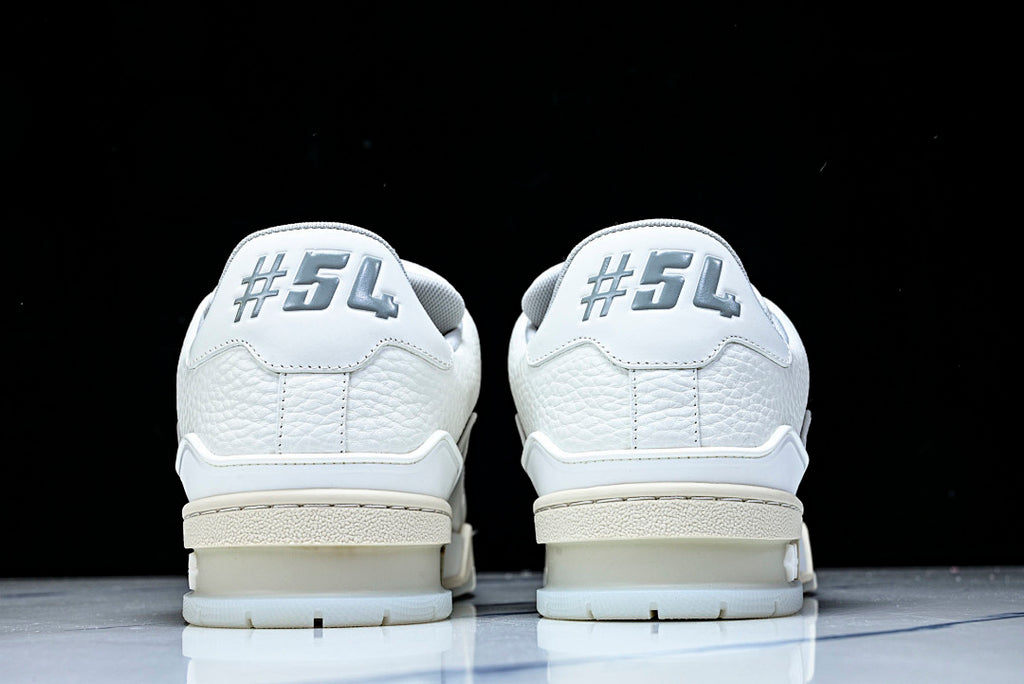 Cream White #54 Trainer Sneakers