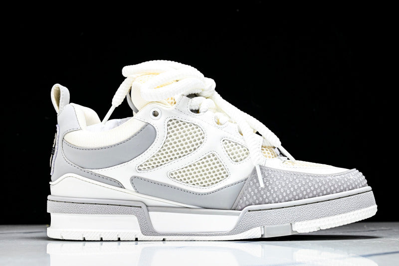 Grey & White Skate Sneakers