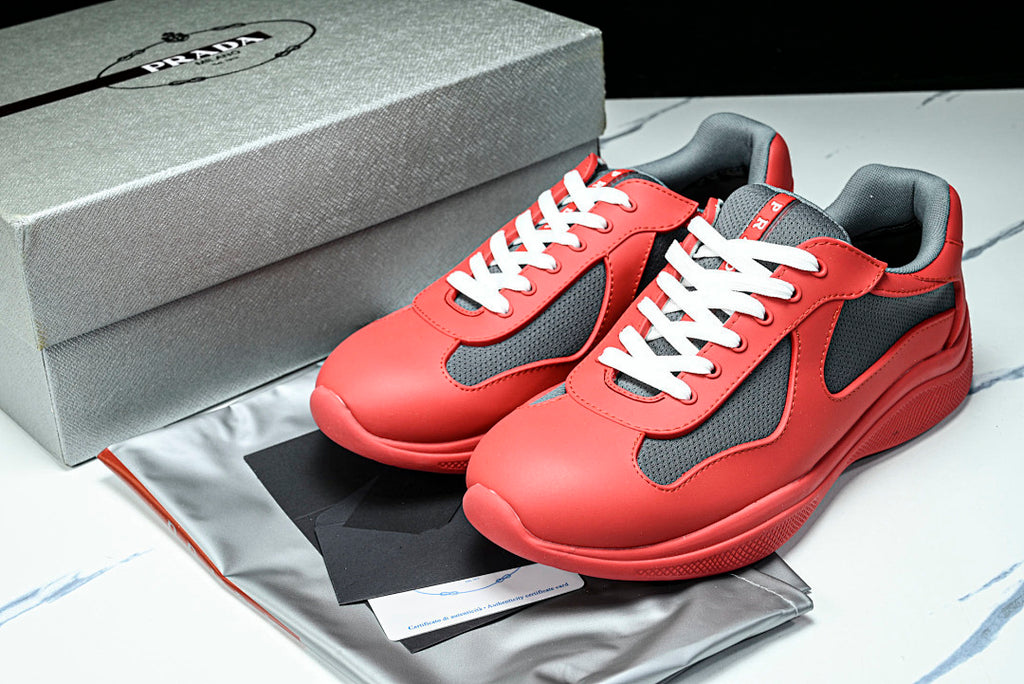 Red Soft Rubber Cup Sneakers