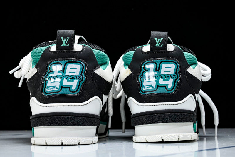 Mint Green Black & White Skate Sneakers