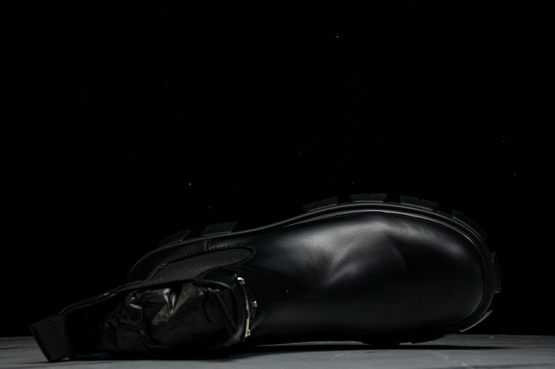 Monolith Black Brushed Leather Boots