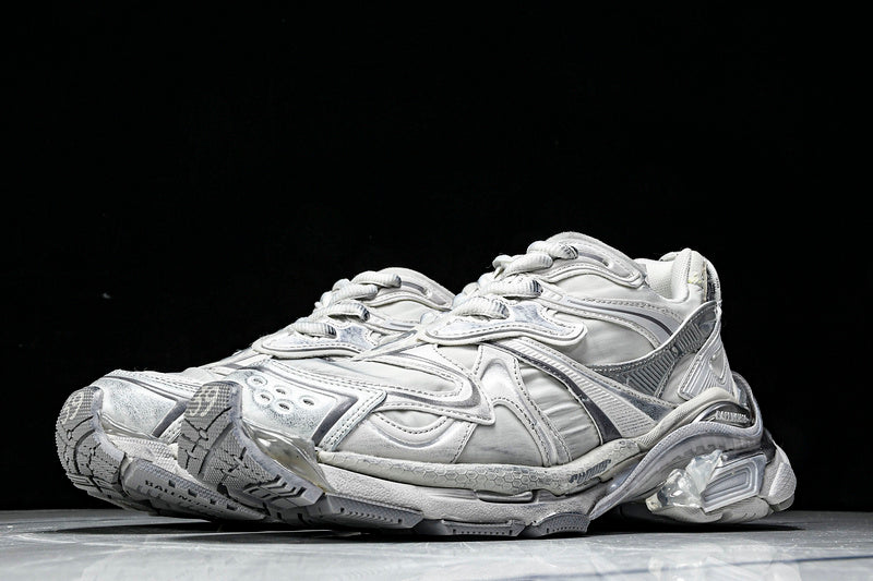 Futuristic Grey Runner Sneakers