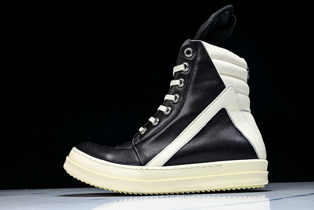 High Top Geobasket x CH Two-Tone Leather Shoes