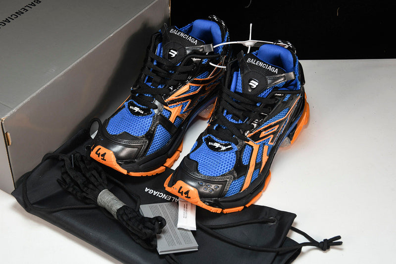 Blue Orange Black Runner Sneakers