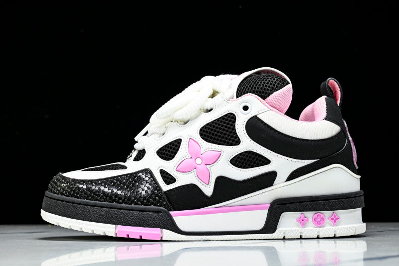 Pink Black & White Skate Sneakers