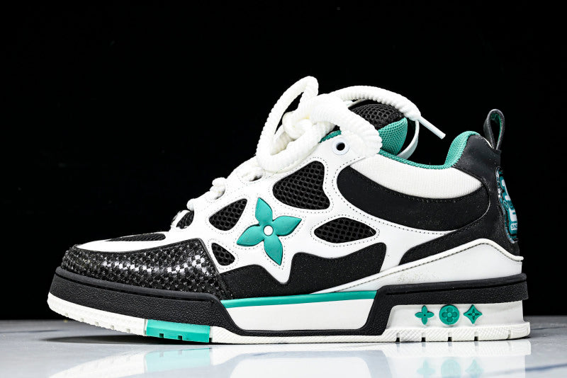Mint Green Black & White Skate Sneakers