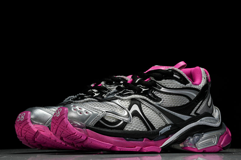 Pink Silver Black Runner Sneakers