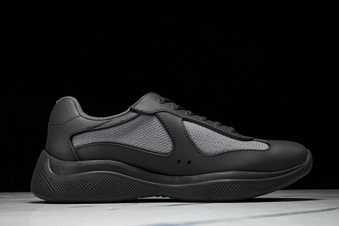 Black Soft Rubber Cup Sneakers