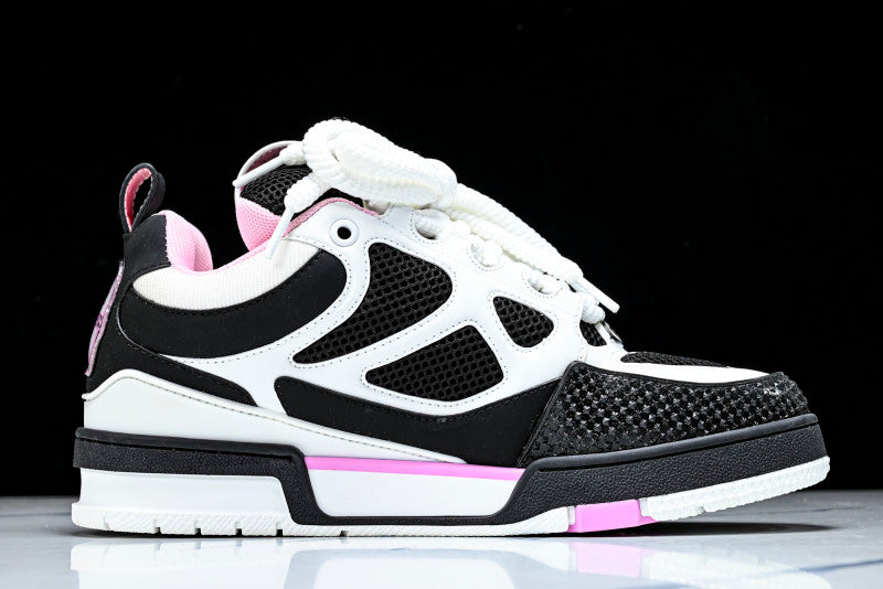 Pink Black & White Skate Sneakers