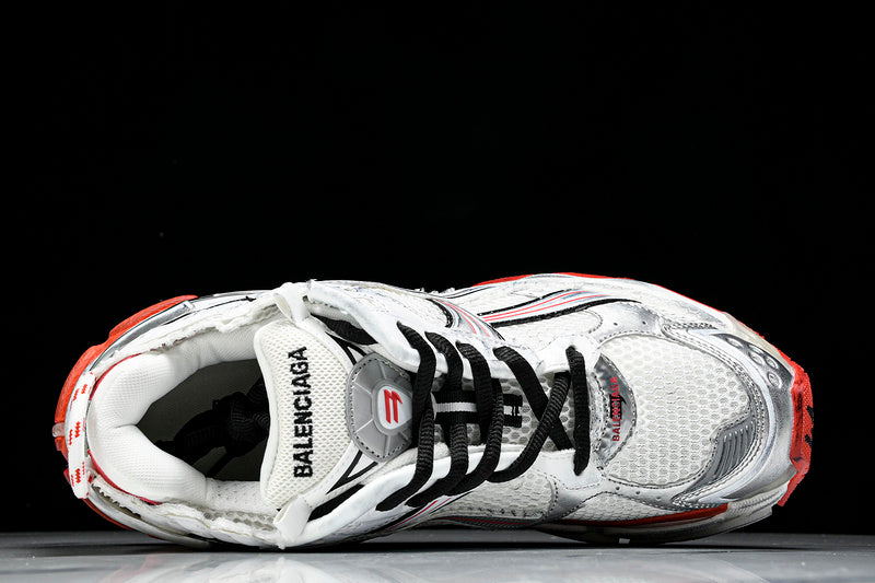 Red White Silver Runner Sneakers