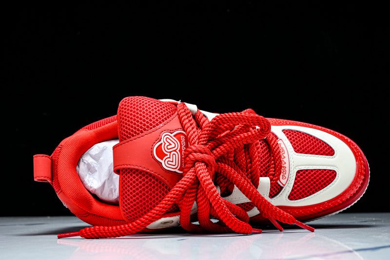 Red & White Skate Sneakers