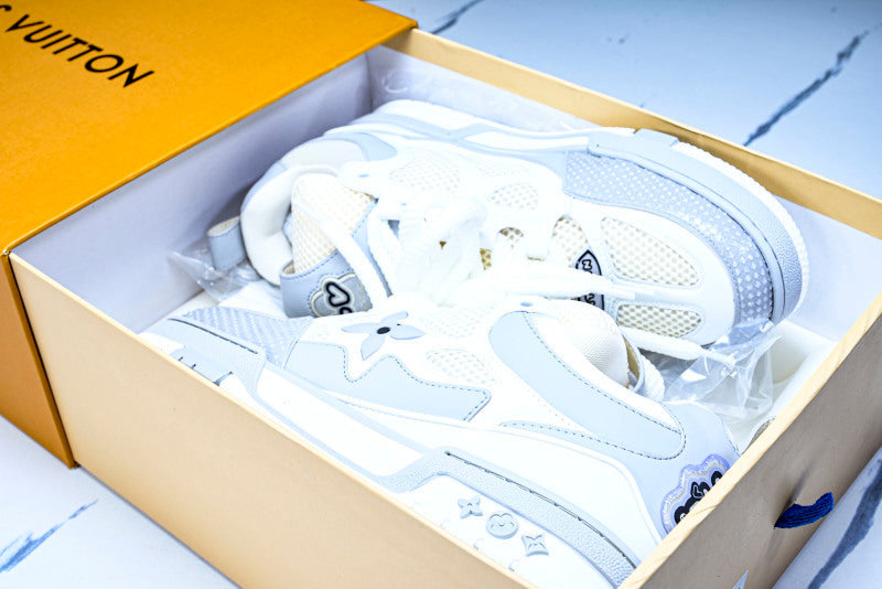 Grey & White Skate Sneakers